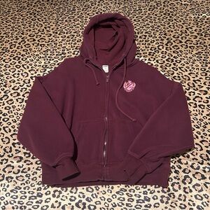 PINK Victoria's Secret Burgundy Zip-Up
